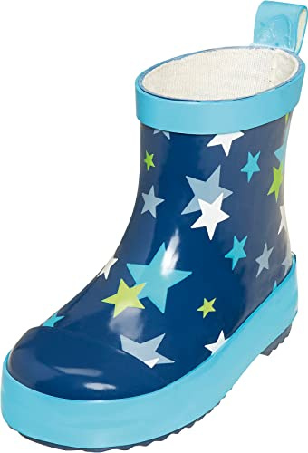 Playshoes Bottes En Caoutchouc Basses Bottes de pluie Mixte Enfant, Étoiles, 34/35 EU