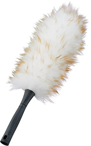 UNGER Staubwedel StarDuster (aus Lammwolle, zum Entstauben von Regale, Oberflächen, mit Handgriff, sehr biegsam, für Teleskopstange geeignet) LWDU0