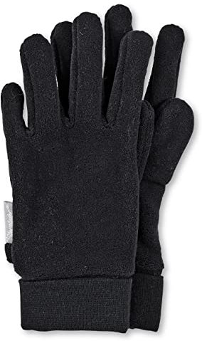 Sterntaler Unisex Kinder Fingerhandschuhe aus Microfleece, mit Elastischem Bündchen Handschuhe, Schwarz, 5