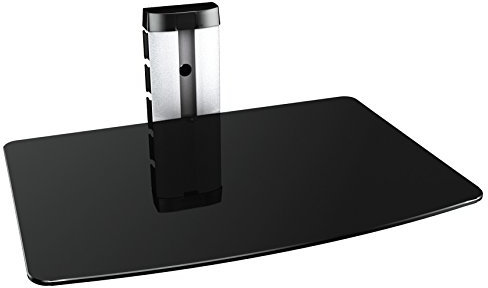 RICOO Etagere Murale 1 Etage DVD-S1 Hauteur réglable Gestion de Cables Meuble TV Design Support Murale pour Accessoires TV