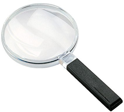 Biconvex Leselupe [Eschenbach 2642120] PXM®-Leichtlinse, DUPLEX-beschichtet für randscharfe, verzeichnungsfreie Abbildung, Abmessungen Linse: Ø 120 mm, Vergrößerung: 2x, Dioptrie: 3,2