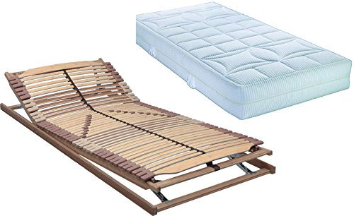 ki-Pure MAXIPLUS-Set: Komfort-PUR XXL Tonnentaschenfederkernmatratze in 100 x 200 cm Plus XXL-Komfort-Lattenrost Panda Greenline XXL in 100 x 200 cm | sofort lieferbar
