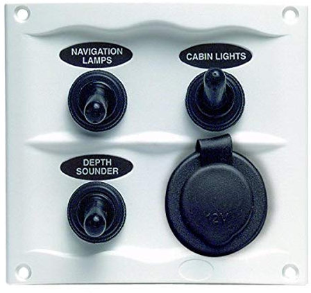 Marinco 69-9003WPS Panel mit 3 Schaltern, Grau, Einheitsgröße