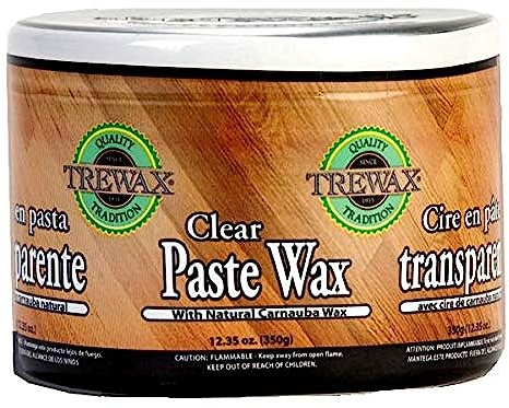 Trewax Paste Wax with Carnauba Wax, Clear, 12.35-Ounce, Ideal on Hardwood Floors, Fine Furniture, Granite, Marble and Bronze