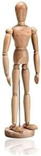 DOM 201 Manichino Legno Uomo con Base, cm.31 h