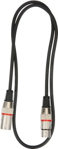 Stagg SMC1 RD Mikrofon-Kabel (1m, XLR-Buchse-auf-XLR-Stecker) rot