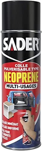 Sader Colle Type Néoprène Aérosol Multi Usages – Colle Extra Forte en Spray – Tous Matériaux – Prise Immédiate – Idéale pour les Endroits Difficiles – Transparente – Bombe de 500 ml