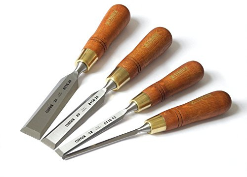 Narex Czech Steel Premium 4 pc set 6 (1/4), 12 (1/2), 20 (3/4), 26 (1) mm Chisels w/Hornbeam Handles