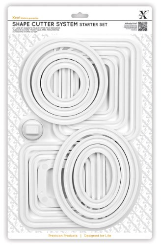 Xcut Shape Cutter Starter Set 13 Pieces Nesting Tracks & Cutter Carriage, Hand Tools For Paper Craft, Christmas Wrapping