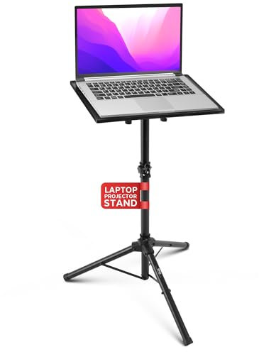 Pyle Universal Laptop Ständer - Laptop stand, Laptopständer & Projektor Ständer Stativ höhenverstellbar 65-100 cm, Bühne, Büro & Studio Beamer Stativ, DJ-Equipment & Projektoren, Beamer Halterung