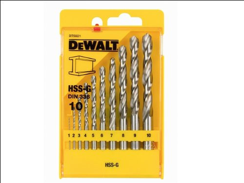 DT5921-QZ Dewalt 1-10mm Extreme Metal Drill Bit Set Of 10