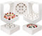 Kurtzy Porta Cupcake Scatole per Dolci in Cartone Bianco con Finestra in Plastica Trasparente (5pz) - Contenitori in Cartone per Alimenti per 20 Cupcake, Torta Singola e Muffin per Feste e Compleanni