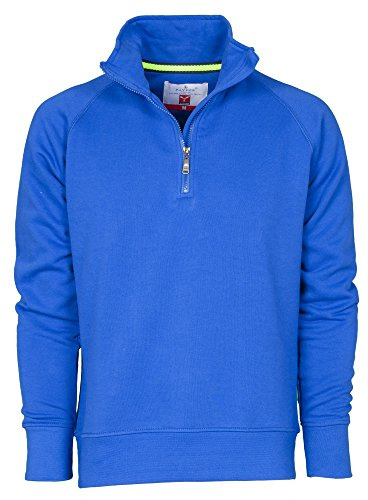 Felpa Da Lavoro Maglia Felpata Cotone Con Mezza Zip In Tinta Payper Miami +, Colore: Royal, Taglia: XL