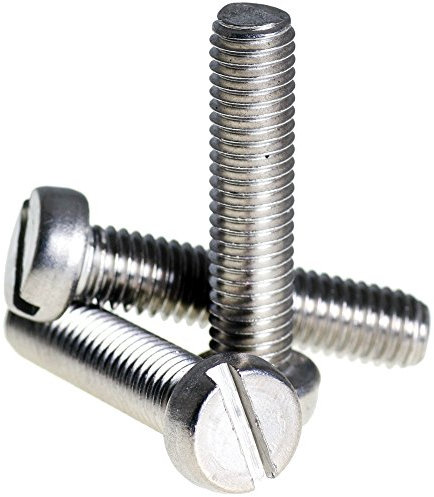 (3mm) M3 x 12 A2 Stainless Steel Slotted Cheese Head Machine Screws Slot Screw DIN 84-30 Pack