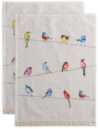 Maison d' Hermine Kitchen Towels Set of 2 Reusable 100% Cotton 27.50x20