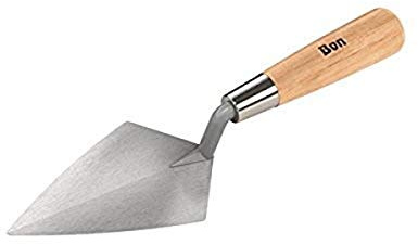 Bon 12-195 Pointing Trowel for Brick, Block and Stone Masonry - Carbon Steel 4 1/2-inch X 2 1/4-inch Wood Handle