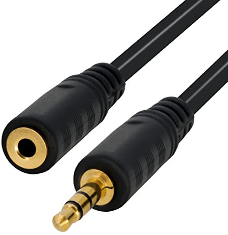 BIGtec 5m AUX Kabel Klinkenkabel 3,5 mm Audio Kabel Klinken Verlängerung Klinke Kabel 3,5mm Verlängerungskabel Stecker/Buchse stereo Adapter