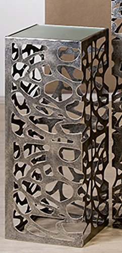 COLONNA ELEGANTE ENZA | colore argento antico, metallo, 70 cm | figura decorazione