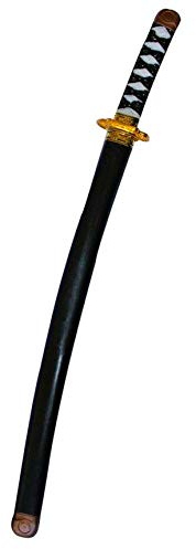 FIESTAS GUIRCA | Sable Japonés con Funda (73 cm) - Accesorio de Disfraz Ninja Samurai Espada de Mentira para Carnaval Halloween Cosplay Artes Marciales - Adulto Infantil - Plata Negro