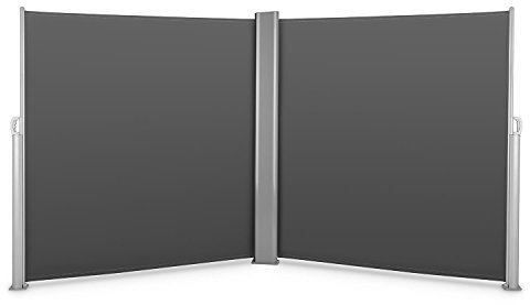 blumfeldt Bari Doppio 620 Store latéral 300x200cm chacun - Protection Contre Les Regards, Le Vent, Le Soleil, Tube protégé en Aluminium, Matériel de Fixation Inclus, Anthracite