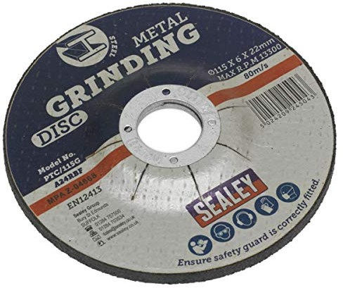 Sealey PTC/115g 115 x 6 mm 22 mm disco de desbaste para calibre