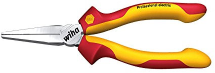 Wiha Langbeck-Flachzange Professional electric (26732) 160 mm Zange für Elektriker, VDE geprüft, stückgeprüft, stabil und robust