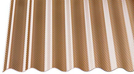 Acryl Wellplatten Profilplatten Sinus 76/18 wabe Struktur bronce 3 mm (2000 x 1045 x 3 mm)