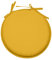 Lovely Casa CU4689022GAL-R Nelson Sitzkissen, rund, Polyethylen/Baumwolle, 40 cm, gelb, 40 x 40 cm