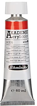 Schmincke - AKADEMIE Acryl color, Kadmiumrotton in 60 ml-Tube, 23335011, feine Künstler-Acrylfarbe, brillant, hoch lichtecht und kadmiumfrei, für Acrylmalerei, Mixed Media