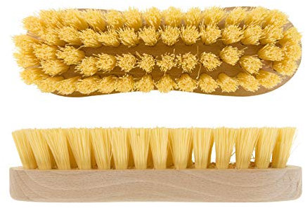 Elliott Cepillo de Madera con Mango Curvado, Fibras sintéticas duras duraderas, Ideal para lavandería, Limpieza de alfombras y Fregar Suelos Duros y laminados