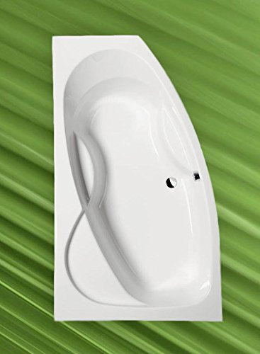 Raumsparwanne Mamba 170x100cm, Ausführung Links mit Wannenfüssen