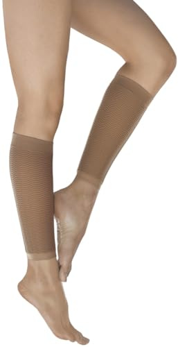 SOLIDEA Polpaccera Compressione Uomo Donna High Tech Leg | Fascia Polpaccio, Scaldamuscoli Uomo Donna, Scaldamuscoli (Noisette, M)