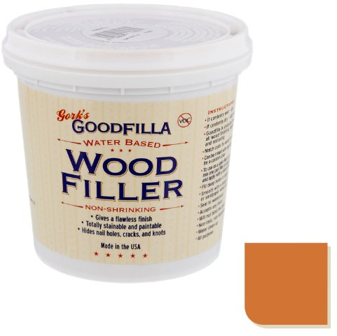 Water-Based Wood & Grain Filler - Red Oak - 1 Quart By Goodfilla | Replace Every Filler & Putty | Repairs, Finishes & Patches | Paintable, Stainable, Sandable & Quick Drying.