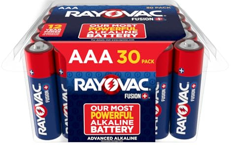 Rayovac Fusion AAA Batteries (30 Pack), Triple A Alkaline Batteries