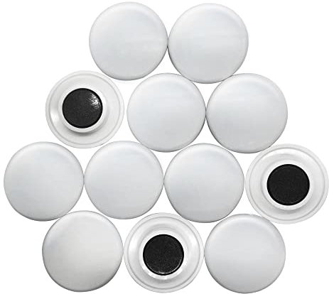 first4magnets F4 M30ND2-BLACK-2 ad alta potenza bacheca magnetica, colore: nero (Confezione da 2) p, White, 40 mm diametro x 8 mm alto