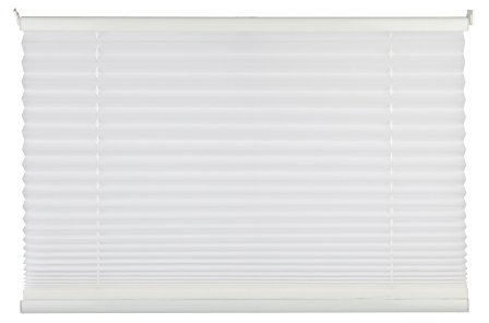 mydeco® 80x130 cm [BxH] in weiß - Verdunkelungs- Plissee Jalousie ohne bohren, Rollo für innen incl. Klemmträger (Klemmfix) - Sonnenschutz, Sichtschutz für Fenster