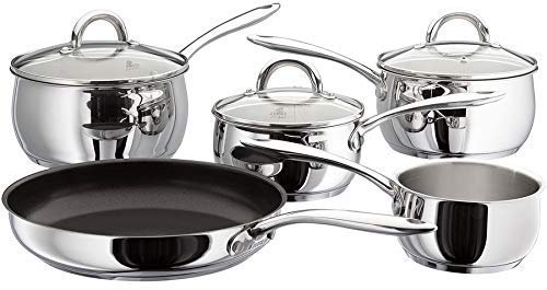 Judge Saucepan Set, Stainless Steel Silver, 5 Pieces