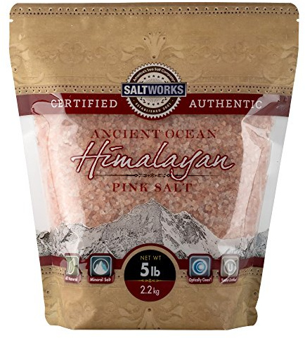 SaltWorks Ancient Ocean Himalayan Pink Salt, Medium Grain, 5 Pound Bag