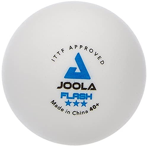 JOOLA 40040 Unisex – Erwachsene Flash 40+ Tischtennisbälle, weiß, One-Size