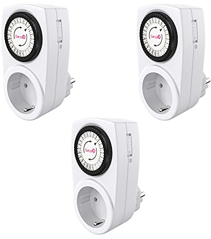 Garza Power - Temporizador analógico Mini, blíster de 3 unidades
