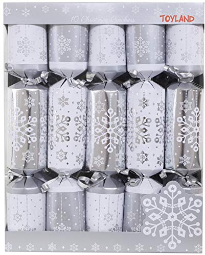 Toyland 10 Deluxe Silber und Weiß-Tischdekoration zu Weihnachten für Tiefkühl Motto-Partys