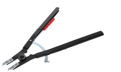 GEDORE Pinza di Montaggio per Anelli di Sicurezza Esterni, con Leva di Blocco e Fermo di Sicurezza, Becchi Dritti, Diametro Punte 3.5 mm, 8000 A 5