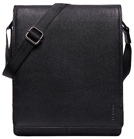 LEABAGS Bolso bandolera de piel de Londres, estilo vintage para hombre y mujer, estilo informal, para uso diario