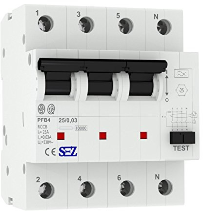 FI-Schutzschalter 25/0,03 4 polig