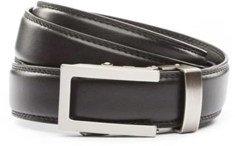 Anson Belt & Buckle - Men's Traditional Gunmetal Buckle with Ratchet Belt - -