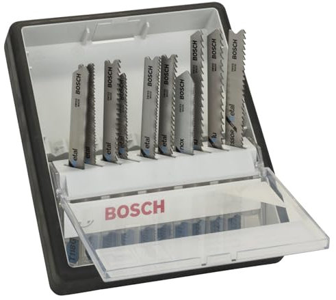 Bosch 2607010541 Stichsägeblatt ROBUSTLINE 10er Metall Expert Set, T-Schaft