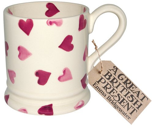 Emma Bridgewater Pink Hearts 1/2 Pint Mugs 0.3ltr