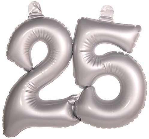 Folat 20051 Aufblasbare Zahl 25 Silber