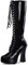 Higher-Heels PleaserUSA Plateau-Kniestiefel Electra-2020 Lack schw. Gr.45