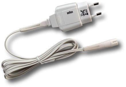Braun Smart Plug Ladekabel, , IPX4,flach, Silk-épil Netzteil für Epilierer und Ladyshave MN weiß